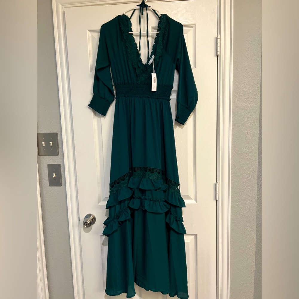 NWT Baltic Born Pippa Ruffle Maxi Dress small